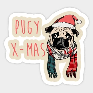 Pugy X-Mas Sticker